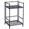 2-Tier Folding Metal Shelf YF