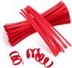 Pack of 2000 Plastic Twist Ties 6". Multipurpose Red-Colored Twist Ties 6 for Various Plastic Trash; Bread Bags. Plastic Coated Metal Ties. Bendable V