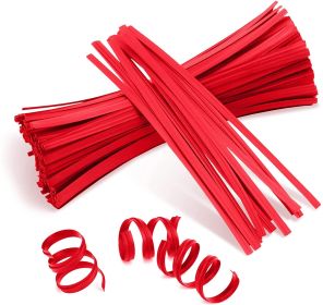 Pack of 2000 Plastic Twist Ties 6". Multipurpose Red-Colored Twist Ties 6 for Various Plastic Trash; Bread Bags. Plastic Coated Metal Ties. Bendable V