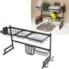 Over The Sink Dish Drying Rack 33.5 Inches Kitchen Organizer Storage For Home