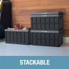 Collapsible Storage Bins, 12 Gal Stone Grey, 3 Pack