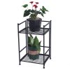 2-Tier Folding Metal Shelf YF