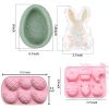 3D Easter Silicone Molds 6 PCS in Large Size and Medium Size, In Shapes of Easter Egg, Bunny, Chicken, Carrot, Easter Chocolate Molds Candy Molds for