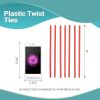 Pack of 2000 Plastic Twist Ties 6". Multipurpose Red-Colored Twist Ties 6 for Various Plastic Trash; Bread Bags. Plastic Coated Metal Ties. Bendable V