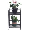 2-Tier Folding Metal Shelf YF