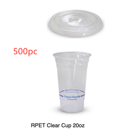 Milk Tea Coffee Cold Drink Plastic Cup (Option: 20oz-Flat cover-500PCS)