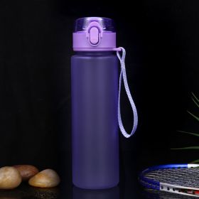 Bounce Cover Frosted Plastic Water Cup (Option: Purple matte-400ml)