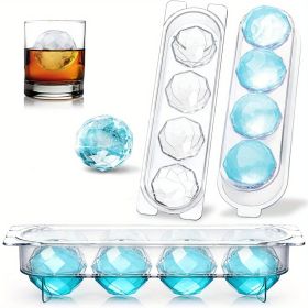 1 Ice Mold; Ice Cube Tray For Freezer; Cocktail Whiskey Bourbon 2 Inch Large Ice Cube Mold; Diamond Ice Ball Maker Mold (Quantity: 1)