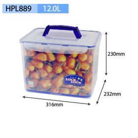 Plastic Fresh-keeping Lunch Box Sealed Food Refrigerator Storage Box Bento Box Microwaveable (Model: HPL889-12L)