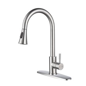 Kitchen Faucet with Pull Out Spraye (Color: Brushed Nickel)