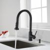 Stainless Steel Pull Down Kitchen Faucet with Soap Dispenser