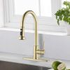 Stainless Steel Pull Down Kitchen Faucet with Soap Dispenser