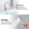 Freestanding Bathtub Faucet Tub Floor Mount Bathroom Faucets Brass Single Handle with Hand Shower High Flow Rate Max 6 GPM