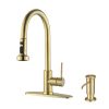 Stainless Steel Pull Down Kitchen Faucet with Soap Dispenser