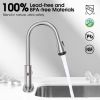 Touchless Kitchen Faucet-Smart Kitchen Sink Faucet sensor; 4Mode Pull Down Kitchen Sprayer; Fingerprint Resistant; Dual Temp. Handle with 1/3 Hole Dec