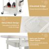 Multifunction 3-Tier Utility Storage Cart Metal Rolling Trolley W/ DIY Pegboard Baskets