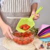 1pc Kitchen Gadget Colander Spatula Leaking Net Strainer Soup Spoon Line Leak Thick Nylon Large Spoon Silicone Leak Ice Shovel 13.5in*4.92in