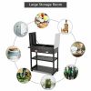 Mobile Kitchen Cart Trolley Cart Storage Cabinet W/Shelf