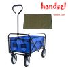 Outdoor Folding Wagon Garden ; Large Capacity Folding Wagon Garden Shopping Beach Cart ; Heavy Duty Foldable Cart; for Outdoor Activities; Beaches; Pa